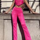 ZARA Hot Pink Satin Effect Pants Photo 0