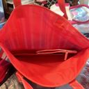 Estée Lauder  Red Blue Pink White Tote 17 x12 NWOT and matching make up pouch Photo 3