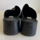 Brighton 90s Black Woven Genuine Leather Square Toe Chunky Embellished Mule 8.5 Photo 8