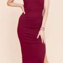 Francesca's Square Neck Slit Midi Dress Photo 0