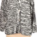 Andrew Marc Marc New York  Confetti Cardigan Black White Button Women’s Medium M Photo 4