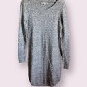 The Loft  Grey Long Sleeve Crew Neck Mini Dress Sweater Dress Photo 0