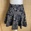 Abercrombie & Fitch Blue & Tan Paisley Flare Mini Skirt Size Medium Photo 2