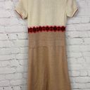 Vintage Womens Jumper Dress Short Sleeve Knee Length Half Button Size M Photo 3