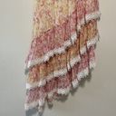 Rococo  Sand Paisley Print Tiered DIagonal Smocked Top Maxi Skirt Size Small Photo 1