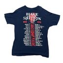 Tultex Blake Shelton 2014 Ten times crazier tour crew neck t-shirt size large navy blue Photo 7