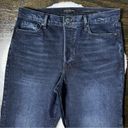 Banana Republic  Premium Denim High-Rise Straight Leg Frayed Hem Cutoff Jeans Photo 1