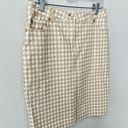 J. McLaughlin  Josette cream/white Houndstooth Pencil skirt Size 4 Photo 1