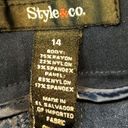 Style & Co  Navy Blue Ankle Pants Size 14 EUC #3214 Photo 4