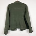 sts blue  Ella Boyfriend Jacket Green Distressed Denim Jacket Size Small Photo 5