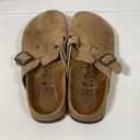 Birkenstock  Boston Suede Clogs Soft Footbed Beige Womens EU 38N US W7 -some wear Photo 7