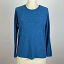 Beyond Yoga  Blue Heather Tie Back Long Sleeve Photo 0