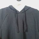 Danskin  Womens Black Soot Ribbed Cropped Hoodie Shirt Size X-Large NWT Photo 6