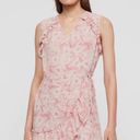 ALLSAINTS Priya Rose Pink Floral Ruffle Wrap Dress Photo 0