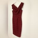 Black Halo  Jackie O Burgundy Wine Red Lace Cotton Raschel Dress Size 2 Photo 3