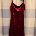 Zaful Cowl Front Velvet Mini Dress - Red Wine Photo 4