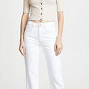 3x1 Anthropologie  Joni White Stitched High Rise Straight Leg Jeans Size 26 Photo 1