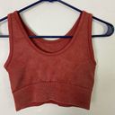 Pro-Fit  Sportswear Acid Wash Rust Sports Bra Rib Knit Medium Impact Size Medium Photo 3