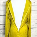 Nasty Gal  Chartreuse Satin Long Sleeve Draped Mini Dress Size 8 Medium Photo 9