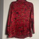 Jaclyn Smith red floral long sleeve pajama set, oriental, lightweight Photo 7