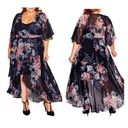 City Chic  Black Vineyard Floral Maxi Dress Sz.XXL(24) NWT Photo 1