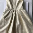 Shoshanna Liana Metallic Gold White Fit&Flare Dress size 6 Photo 10