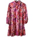 Rachel Parcell  Fit & Flare Tiered Hem Shirt Dress- Floral- Pink Multi-10 Photo 1