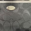 Coach Black Monogram Wristlet Black & Silver Photo 7