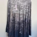 LOGO By Lori Goldstein | Gray Watercolor Flowy Tunic sz M Photo 4