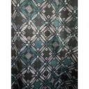 Christopher & Banks  Blazer Jacket Size Large Geometric Silky Polyester Teal Photo 3