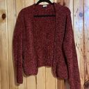 Full Tilt Essentials By  Chenille Burgundy cardigan. Photo 0