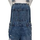 Gap  Denim Bib Shortalls Overalls Cut-Off Distressed Jean Shorts size XS Photo 0