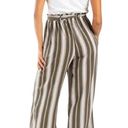 Jun & Ivy NWT ~ FRANCESCA'S  Green & White Striped Tie Waist Jumpsuit ~ MEDIUM Photo 1