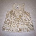 Vanilla Star Jeans Vanilla Star White and Gold Tank Size Medium Like New Photo 0