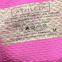 Athleta  Fastest Track Ruched Stripe Tshirt Short Sleeve Pinkish Purple M Photo 7