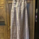 BCBG Max Azria | Tiered Satin Halter Gown Long Dress in Rose Taupe | women’s 10 Photo 0