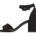 City Classified Black Chunky Heel Ankle Strap Sandal Photo 5