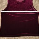 Kathie Lee Collection  Vintage Women’s Dark Red Velvety Sleeveless Top Size XL Photo 3