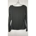 Buttons Classic Black Blouse Brown  Size Small Photo 1