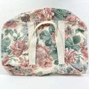 Vintage Floral Pastel Duffel Weekender Gym Overnight Tote Bag Cotton Photo 0