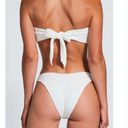 Devon Windsor  Bikini Set 2 Piece Textured Strapless Bandeau Bathing Suit Large Photo 12