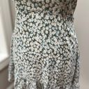 Summer Floral Tiered Dress with Spaghetti Straps Green Photo 2