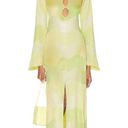 Alexis  Serena Dress in Lime Waves XSmall New Womens Long Maxi Gown Photo 1