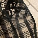 Black Plaid Scarf Shawl Photo 1