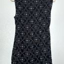 Dress Barn Y2K Vintage  Ruched Black Floral Sleeveless Blouse size large Photo 2