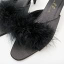 Ellie Vintage Y2K  Black Feather Kitten Heels Photo 5