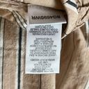 BCBGMAXAZRIA  TAN AND BLACK PINSTRIPED SHORTS Sz 6 Symone Linen The Short Shorts Photo 6