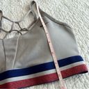 Nike  Women’s Gray Padded Sports Bra Medium Red White Blue Photo 7