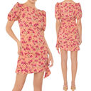 Likely  Cara Floral Mini Dress NWT Cottagecore Ruffled Pink Honey Peach Berry 12 Photo 1