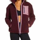 SOUL CYCLE maroon purple zip up fleece jacket size XS Photo 0